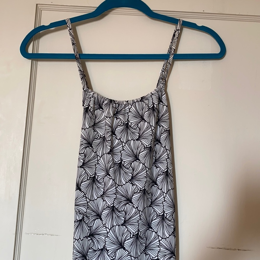 Manuheali’i black and white floral maxi dress